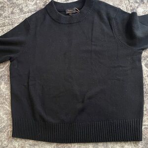 Quince Men's Crewneck Sweater in Black